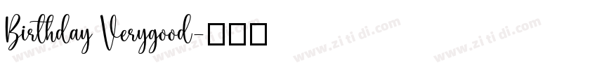 Birthday Verygood字体转换